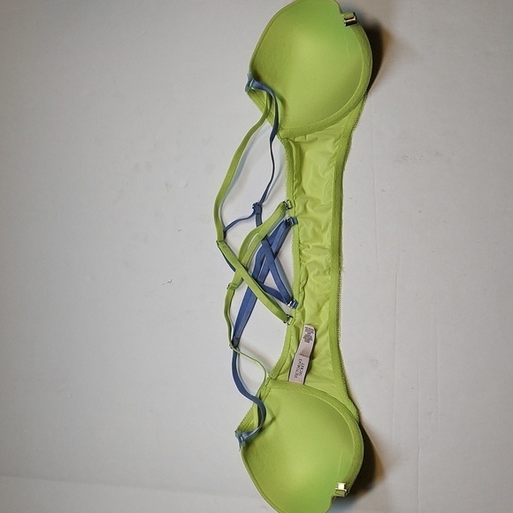 Victoria's Secret DREAM ANGELS Padded Demi Convertible Push Up Bra Yellow 32D - Picture 5 of 10